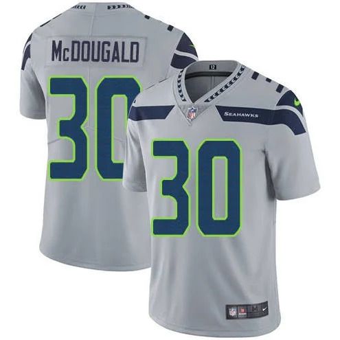 Men Seattle Seahawks #30 Bradley McDougald Nike Grey Vapor Limited NFL Jersey